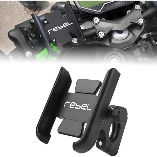 for Honda Rebel 300 500 1100 CMX300 CMX500 CMX1100 Motorcycle Phone Holder Auxiliary Handlebar Nav Mount Fits Mobile Phones of 2.55-3.93 in