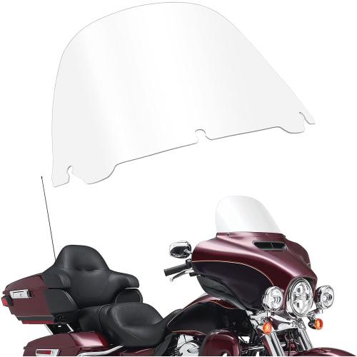 CLEAR 14'' Windshield Windscreen for Harley Ultra Limited FLHTK, Tri Glide Ultra FLHTCUTG, Special FLHXS, FLHX 2014-2023 for CVO Street Glide 2015-2022 (Clear)
