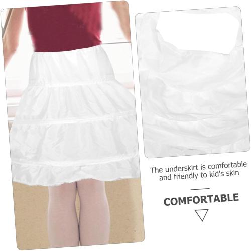 Ipetboom Girls Dress Underskirt Bubble Skirt Petticoat Non-steel Hoop Perfect for Wedding and Party