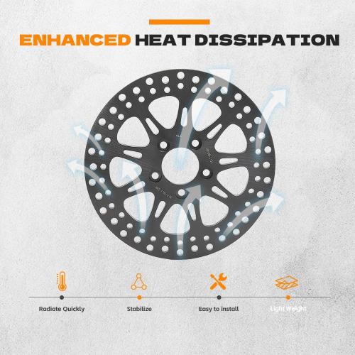 TOFR 11.8 Rear Brake Rotor Disc for Harley TOURING Street Glide Electra Glide Road King Road Glide Ultra Custom Special 2008-2021