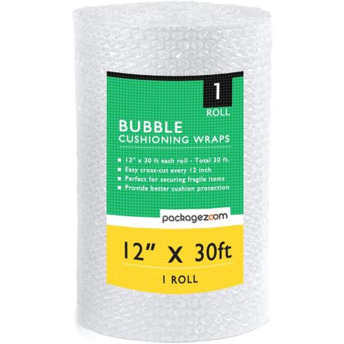 12 inch x 30 ft Bubble Cushioning Wrap, 2 sets, Perforated Every 12 Protective Packing Moving & Shipping Supplies for Boxes & Fragile Items