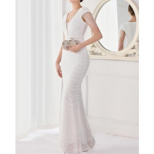 Size XXL houstil Formal Dresses for Women Sequin 1920s Full Length Evening Party Gown Great Gatsby Cocktail Wedding Dress