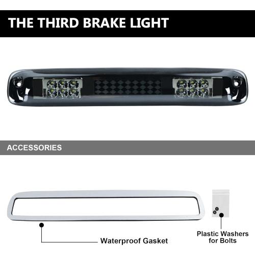 Tresound LED Third 3rd Brake Light for 1999-2007 Chevy Silverado GMC Sierra 1500 2500 3500 HD Classic, Rear Cargo Lamp High Mount Stop light