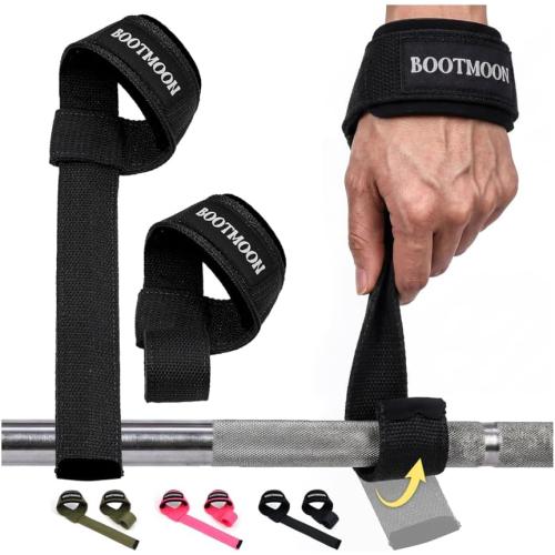Lifting Wrist Straps for Weightlifting, One-Hand Snap Lock