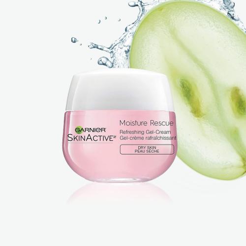 Garnier SkinActive Moisture Rescue Refreshing Gel-Cream for Dry Skin, Oil-Free, 1.7 Oz (50g), 1 Count (Packaging May Vary)
