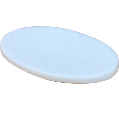 KLEO White Marble Stone Soap Dish Soap Holder Bath Accessories Bathroom Accessories (Oval)