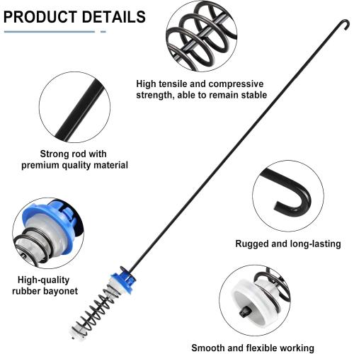 W10247710 Washer Suspension Rod Kit by Sikawai Fit Whirl-pool Ken-more May-tag Washing Machine Replace W10237427 W10256514 W10277357 PS2355518-4 Pcs