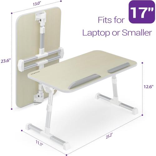 Laptop Bed Tray Table, Nearpow (Larger Size) Adjustable Laptop Bed Stand, Portable Standing Table with Foldable Legs, Foldable Lap Tablet Table for Sofa Couch Floor - Large Size