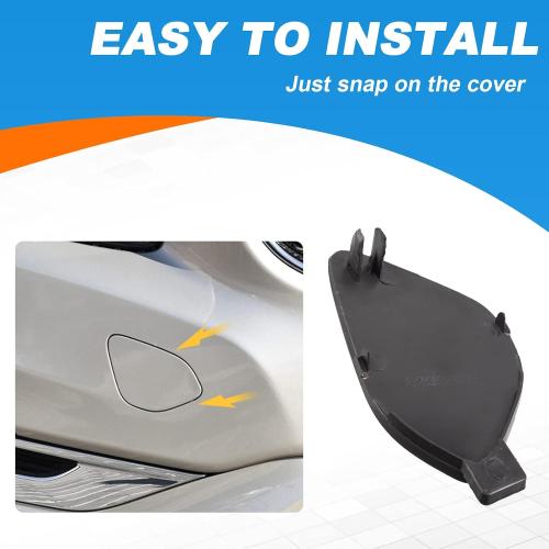 Front Bumper Tow Hook Cover Towing Eye Cap Fit for Volvo S60 S60L V60 2014 2015 2016 2017 2018 39820294 31323839 (Unpainted, Right Passenger Side) Xinpinsai