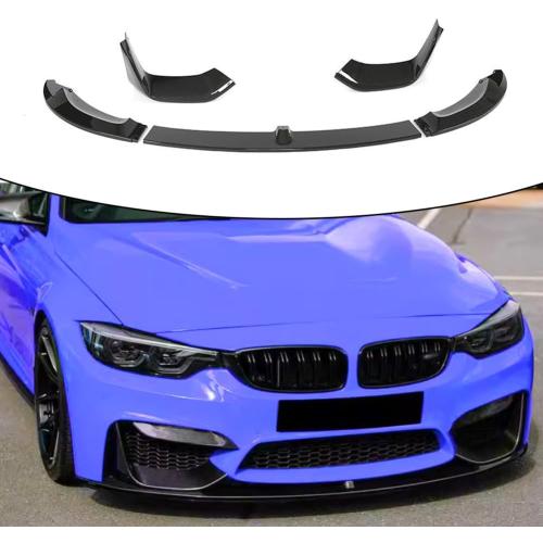 Front Bumper Lip Splitter Spoiler for BMW M3 F80 & M4 F82 F83 2015-2020 Carbon Fiber Pattern Lightweight Polyurethane Body Kit Enhances Aerodynamics & Performance