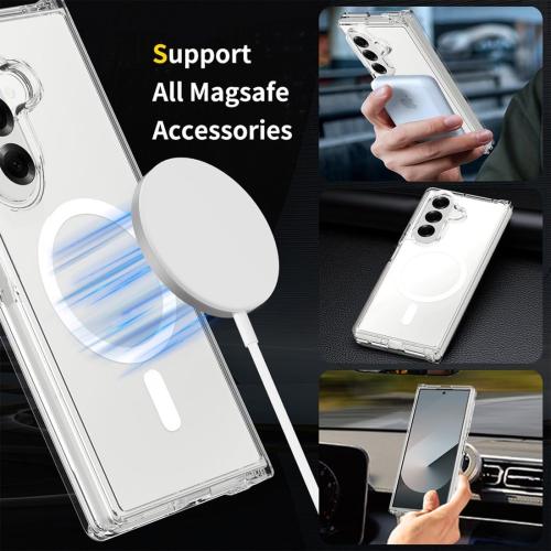 for Galaxy Z Fold 7 Case Compatible with MagSafe, Bulit-in Tempered Glass Screen Protector