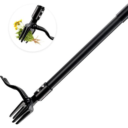 Lilyvane Weed Puller with Long Handle- 63inch - Adjustable Stand Up Weed Puller Tool, Heavy Duty Stand Dandelion Digger Puller, Ergonomic Standing Weeding Puller Tool Weed Picker for Garden Lawn