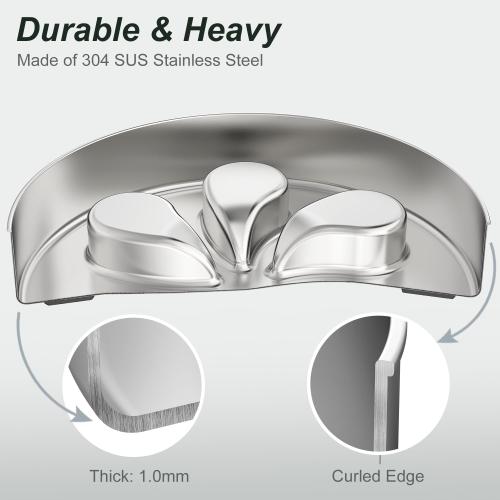 2Pcs Slow Feeder Dog Bowls 3Cups Large Capacity, 304 Stainless Steel Dog Bowl, Metal Food Bowl with Non-Slip Base, Food-Grade