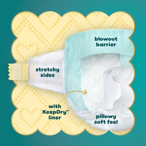 Pampers Swaddlers Diapers, Size 3 (13-26 lbs), 168 Count, Absorbent, Keeps Baby Dry and Comfortable, Skin Safe Disposable Baby Diaper (Packaging May Vary)