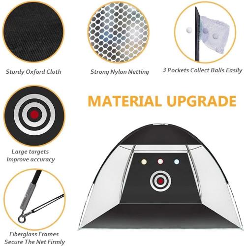 Size 10x 7.5 Golf Net, Easy POP UP Golf Practice Hitting Nets with Turf Mat, Easy to Install 10x7.5FT All in 1 Hitting Aid Backyard Driving Chipping Swing Training, Idea Gifts for Men