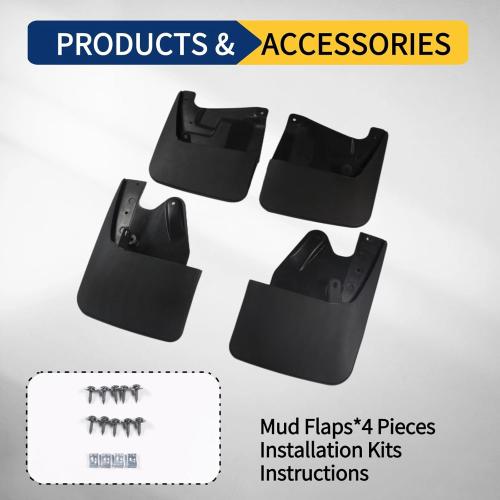 Mud Flaps for Toyota Tundra 2022-2026 No-Drill Splash Guards Set of 4 | All-Weather Front & Rear Mudguards | Fits SR5/Limited/TRD Pro (Excludes SR Models)