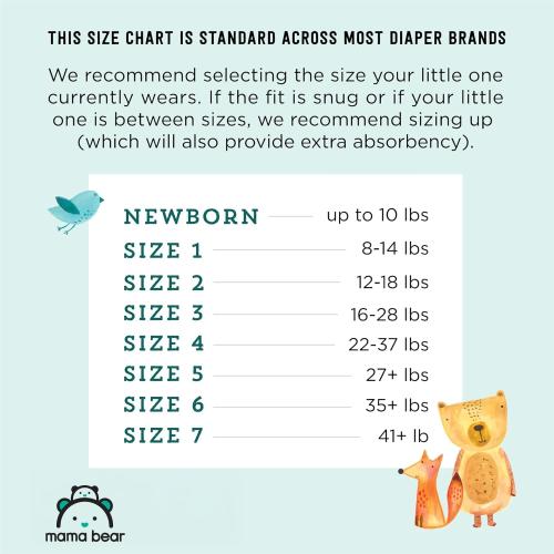 Amazon Brand - Mama Bear Gentle Touch Baby Diapers, Formulated without Fragrance, Size 4, 148 Count (4 packs of 37), with Skin Protection and Leak Protection