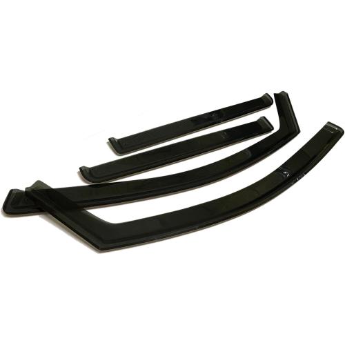 in-Channel Style Smoke Window Sun Rain Visors Vent Guard Shade Compatible with Nissan Titan Crew Cab 2004-2015