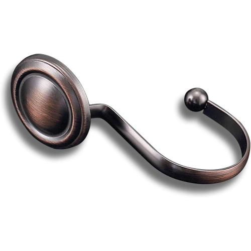 CHICTIE Bronze Shower Curtain Hooks Rings,Oil Rubbed Decorative Shower Curtain Hooks,Rustproof Vintage Shower Hooks for Bathroom,Set of 12 (Oil-Rubbed Bronze)