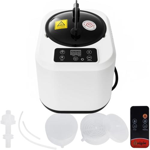 5L Sauna Steamer with Larger Volume and More Steam Output, Fcc Certified 5L & 2000W Steam Generator, Sauna Steamer Machine with Remote Control, Portable Sauna Steamer, White