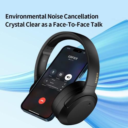 Edifier W820NB Plus Over-Ear Active Noise Cancelling Headphones, Clear Calls with Deep Noise Reduction,Bluetooth Headphones with LDAC for Hi Res Wireless Audio Comfortable Fit,Bluetooth 5.2, Ivory