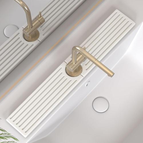 Kitchen Faucet Mat, Diatomite Sink Faucet Mat Splash Guard for Kitchen, Water Absorbing Stone Tray for Sink, Quick Drying Faucet Mat for Kitchen Sink, Absorbent Stone Drying Tray for Bathroom Counter