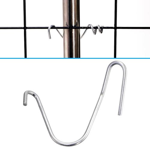 ZENFUN 250 Pcs T-Post Wire Clip Galvanized Steel Fence Clips, Convenient Pre-Cut Wire Ties, Rust Resistant T Post Fence Clips for Securing Wire Garden Farm Highway Sport Fences