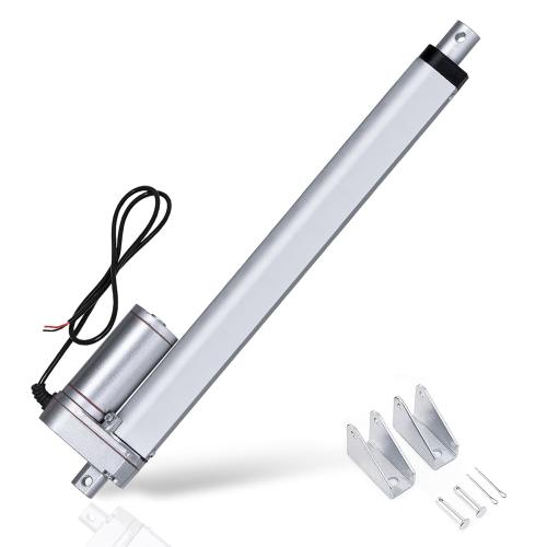 ECO-WORTHY Heavy Duty 330lbs/1500N Solar Tracker Linear Actuator Multi-Functions with Mounting Brackets (12V, 10) IP54 Waterproof 250mm Stroke Linear Motion Actuator