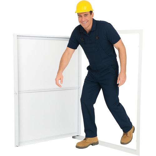 Leinuosen 32 x 24 Inch Attic Access Door Access Panel Crawl Space Door Aluminum Alloy Wall Hole Cover for Attic Crawl Space Wine Cellar