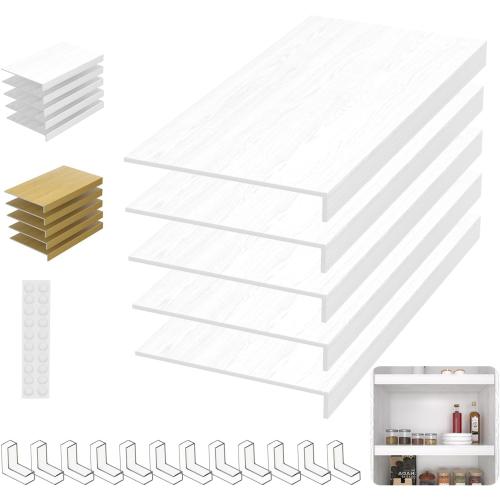 Wire Rack Covers, Foamed PVC Wire Shelf Covers for Pantry Removable Closet Cabinet Bathroom Kitchen Shelving Decoration(White,33x16 inch)