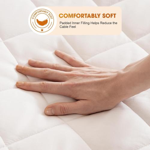 Heated Mattress Pad Twin Size,Electric Mattress Pad with Preheat Functions, Bed Warmer with 12 Heat Settings Controller & 1-12 Hours Auto Shut Off, Machine Washable (39x75,White)