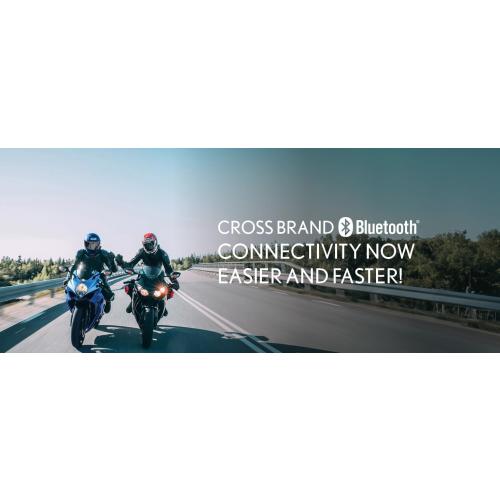 Cardo Systems FREECOM 2X Motorcycle 2-Way Bluetooth Communication System Headset - Black, Single Pack