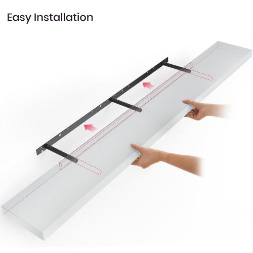 Ballucci Floating Shelves for Wall, 60 Wood Wall Shelf Set of 2, with Invisible Brackets for Bathroom, Living Room, Bedroom, Kitchen, Nursery, 8 Deep, White