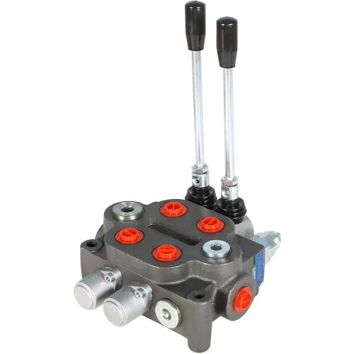ALL-CARB Hydraulic Valve 2 Spool Hydraulic Directional Control Valve Double Acting Valve 25GPM 3000PSI BSPP Ports for Tractors Loaders Tanks