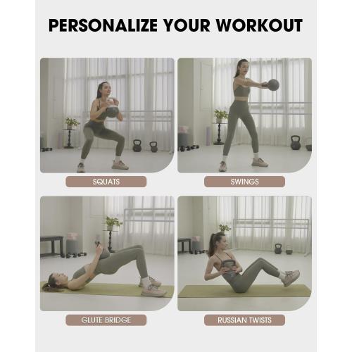 PAETA Soft Kettlebell for Home Fitness – Anti-Slip Grip & Wide Handle Design,Soft Kettlebell Set, Gentle Floor-Friendly Impact – 10lbs, 15lbs, 20lbs, for Home Functional Training