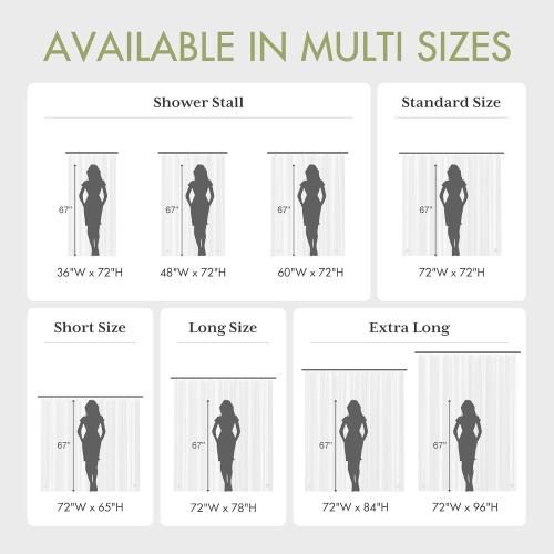 Clear AmazerBath Extra Long Shower Curtain Liner, Clear Shower Curtain Liners 96 Length, 72x96 Plastic Shower Curtain Liner, Cute PEVA Tall Shower Liner, Bathroom Shower Curtain Liners with 3 Magnets