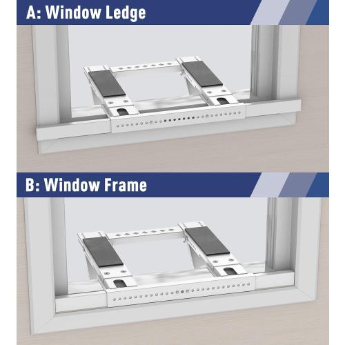 LEOPO No Drilling Window AC Support Bracket, Heavy Duty, Holds Up to 300lbs | Fits Single & Double-Hung Windows, Adjustable Air Conditioner Holder bracket, for 5000-24000 BTU Units