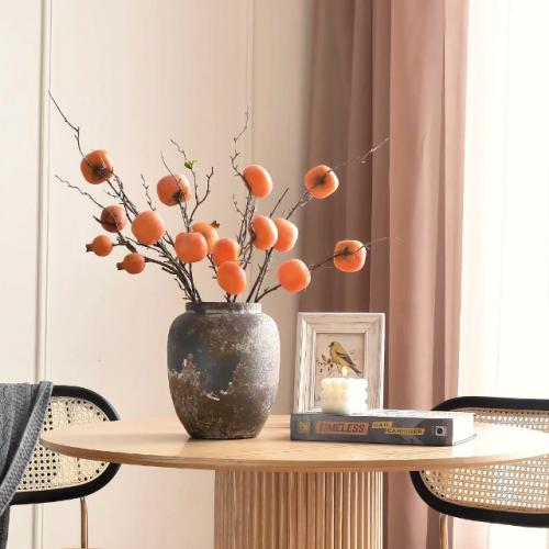 Rustic Vase for Home Decor, Farmhouse Terracotta Vases, Stone Vases, Large Vases for Living Room Decor, Rustic Flower Vase Decoration for Living Room