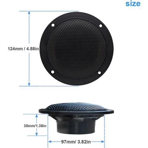 Marine Bluetooth Audio System Package - Waterproof AM FM Marine Radio Receiver with 4 inch Marine Speaker and Antenna HASDA 304.4001.056B (Black)