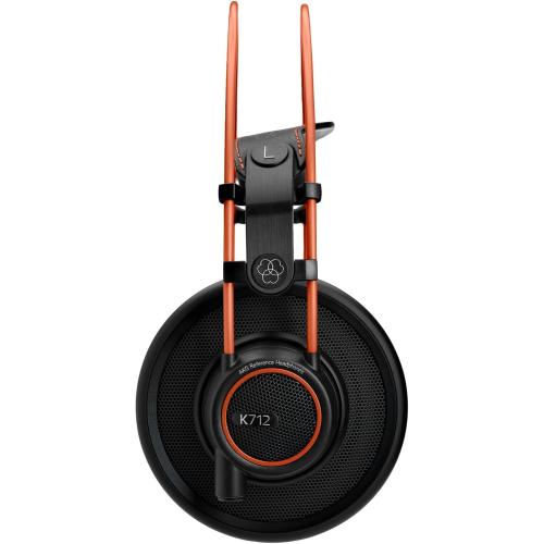 Black and Orange AKG Pro Audio K712 PRO Over-Ear Open Reference Studio Headphones, Black, 4.76 x 7.83 x 4.45 inches (2458X00140)