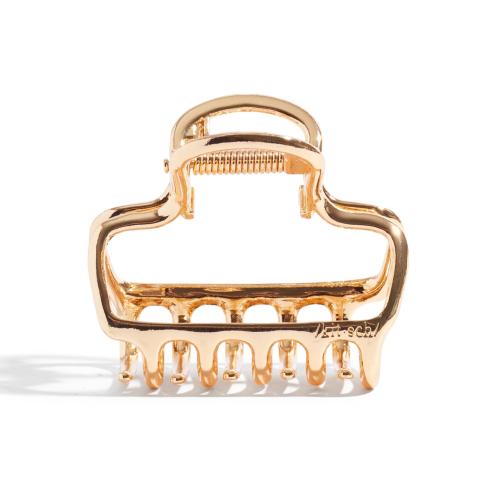 Kitsch Open Shape Metal Hair Clips for Women - Durable & Elegant Metal Claw Clips | Strong Hold for Updo and Half Up Styles - Gold, 1pc
