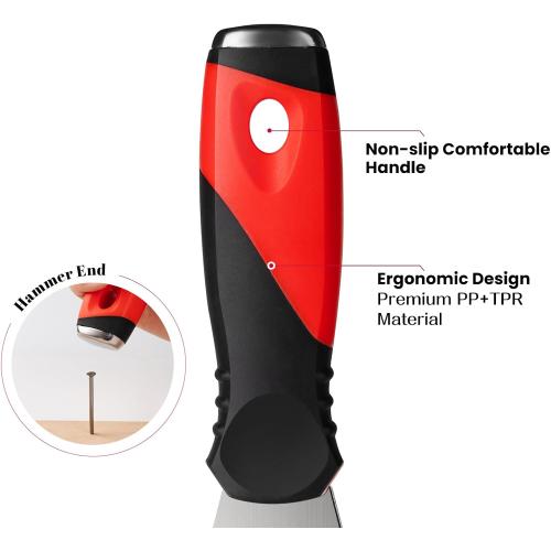 Mister Rui Metal Putty Knife, Paint Scraper Tool 13 in 1 Paint Scraper