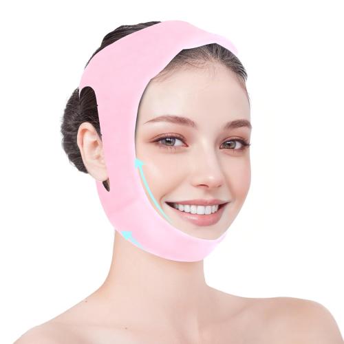 Anti Snoring Chin Strap for CPAP Users,V-Line Mask/Chin Strap for Sleeping,Chin Strap for Women,Reusable Face Strap,Chin Up Patch,V-Shaped Belt,Shaped Face Mask for Sagging (Pink)