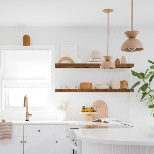 QEEIG Floating Shelves for Wall 47.2 Extra Long - Wall Shelf Bathroom Kitchen Living Room Bedroom Farmhouse Home Decor Display Bookshelf Large 47.2 x 9.3 inch Set of 2, Rustic Brown (008-120BN)