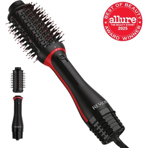 REVLON One Step Volumizer PLUS Hair Dryer and Styler - More Volume, Less Damage, and More Styling Control for Easy and Fast Salon-Style Blowouts, Plus Travel Friendly (Black)