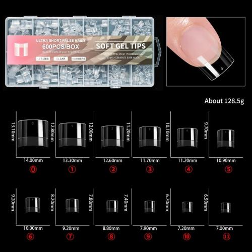 600pcs Short Half Covers Nails Extensions Delicate And Practical Nails Tips Suitable For Daily And Special Occasion