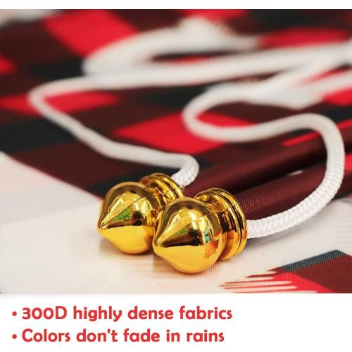 Ivenf Christmas Decorations Outdoor Yard Front Porch Sign Set, Red Black Buffalo Plaid Door Banner, Hanging Merry Christmas Decorations for Home, Indoor Outdoor Xmas Decor Wall Front Door Yard Garage