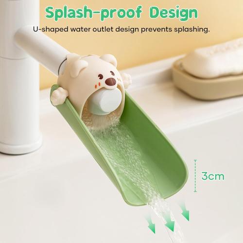 2 Pack Faucet Extender for Toddlers, Kids Sink Extender for Bathroom, Kitchen, EASICUTI Food Grade Silicone Faucet Extension, Baby Hand Washing Water Spout Extender Fits Standard, Gooseneck Faucet