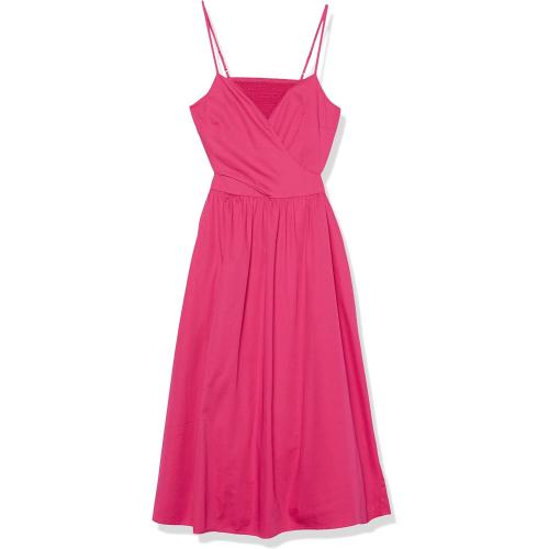 SIZE LARGE The Drop Women's Makenna Strappy Cross-Front Smocked-Back Midi Dress