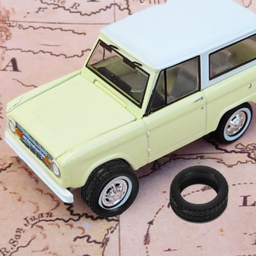 8pcs 1:64 Scale Rc Car Rubber Tire, Replacement Tires for Miniature Cars, Easy to Install, Black, 0.43 * 0.43 * 0.19inch, for DIY Model Car Accessories